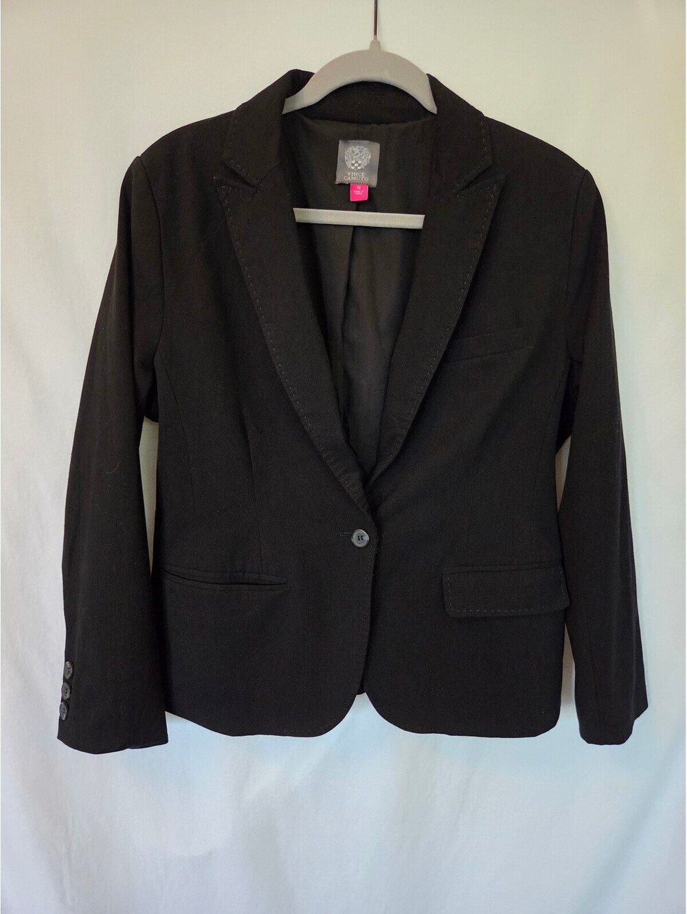 Vince Camuto Women's Black Single Button Blazer Size 12